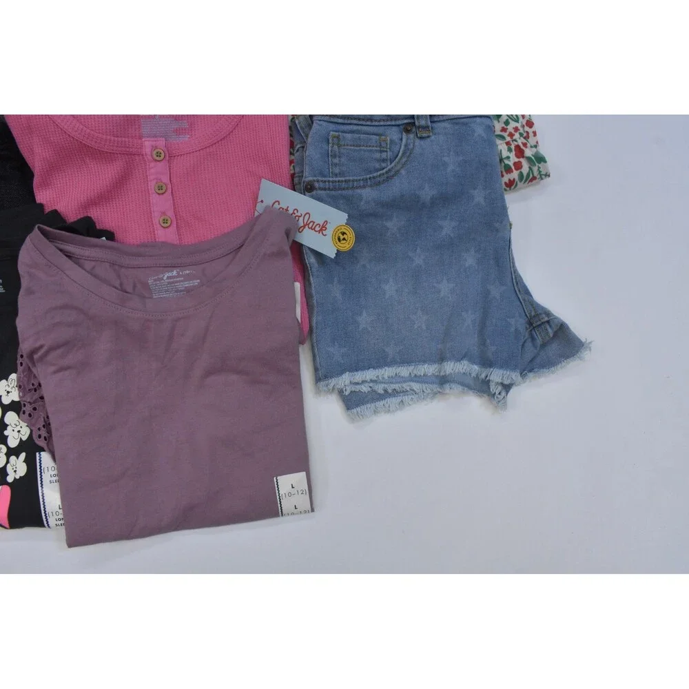 Cat & Jack Buk Lot Of 11 Girls Size 10/12 Mixed Season Tops Bottoms Dresses